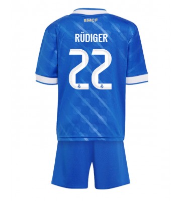 Real Madrid Antonio Rudiger #22 Replika Babytøj Tredje sæt Børn 2025-26 Kortærmet (+ Korte bukser)